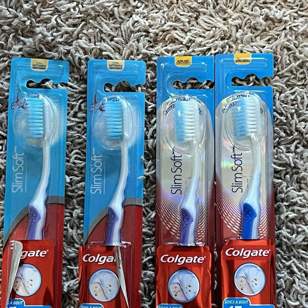 Colgate Toothbrushes Lot of 4 Slim Soft & 1 Premier Clean Ultra‎ Soft from India